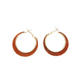 Acrylic Hollow Round Hoop Earrings Retro Hong Kong Style Maillard Geometric Drop Earrings view 5