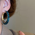 Acrylic Hollow Round Hoop Earrings Retro Hong Kong Style Maillard Geometric Drop Earrings view 4