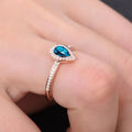 Minimalist Teardrop Ring For Women Irregular Shape Faux Turquoise Elegant Fashion Jewelry view 3