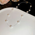 Korean Style Swarovski Pearl Round Beaded Necklace French Court Light Luxury Choker For Women view 4