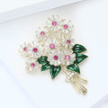 Alloy Zircon Daisy Bouquet Brooch Pin For Clothing Decoration view 3