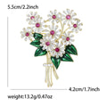 Alloy Zircon Daisy Bouquet Brooch Pin For Clothing Decoration view 5