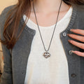 Ethnic Style Wax Cord Necklace With Metal Leopard Heart Star Dog Bow Pendants view 4
