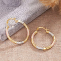 Korean Metal Oil Painting Hoop Earrings For Women Y2K Niche Fashion Jewelry view 2