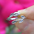 Simple Fresh Tulip Ring For Women, Open Adjustable Minimalist Finger Ring, New Fashion Jewelry view 2