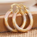 Korean Style Three Color Metal Ear Cuffs For Women Line Texture Elegant Fashion Jewelry Earrings view 1