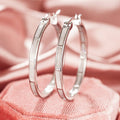 Bling Geometric Oversized Hoop Earrings For Women, Shiny Y2K Statement Fashion Jewelry view 3