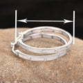 Bling Geometric Oversized Hoop Earrings For Women, Shiny Y2K Statement Fashion Jewelry view 4