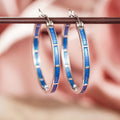 Bling Geometric Oversized Hoop Earrings For Women, Shiny Y2K Statement Fashion Jewelry view 2
