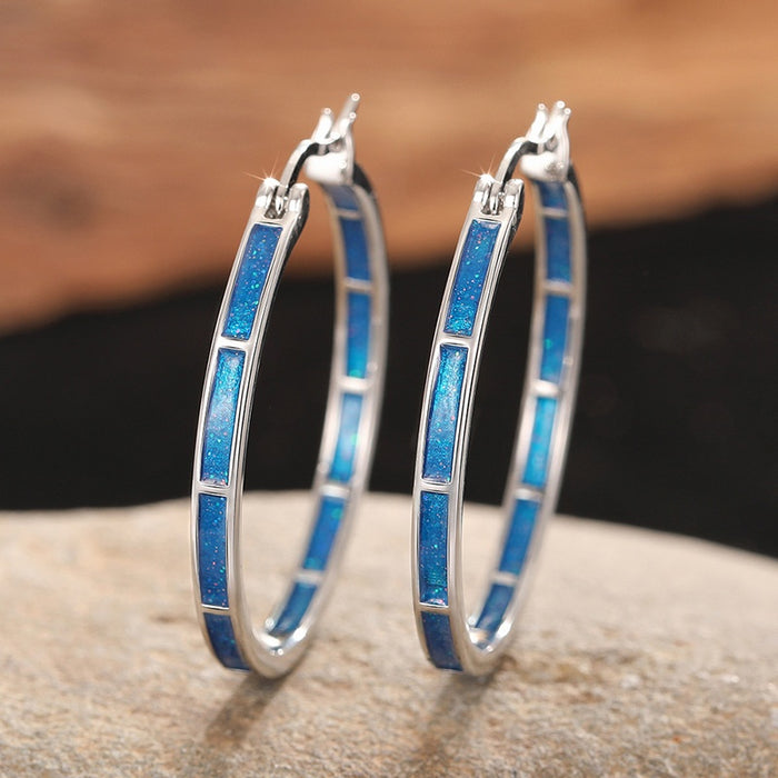 Bling Geometric Oversized Hoop Earrings For Women, Shiny Y2K Statement Fashion Jewelry