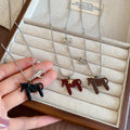 Light Luxury Alloy Pony Star Horseshoe Pendant Sweater Necklace For Women view 1