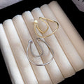 Western Style Irregular Round Twisted Metal Clip-on Earrings Geometric Ear Cuff Jewelry view 4