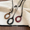 Alloy Irregular Geometric Round Hollow Pendant Sweater Necklace Vacation Style for Women view 2