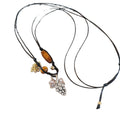 Bohemian Alloy Wood Geometric Grape Pendant Multilayer Sweater Necklace Maillard Style view 5