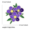 Alloy Enamel Flower Brooch Pin For Elegant Suit Accessories view 6