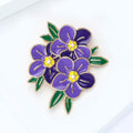 Alloy Enamel Flower Brooch Pin For Elegant Suit Accessories view 2