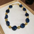 Vintage Acrylic Ombre Irregular Beaded Necklace Bracelet Jewelry Set For Women view 3