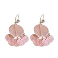 Vacation Style Geometric Round Shell Zircon Tassel Drop Earrings With Mother Of Pearl view 5