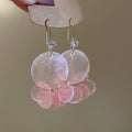 Vacation Style Geometric Round Shell Zircon Tassel Drop Earrings With Mother Of Pearl view 4