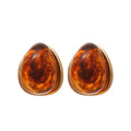 Vintage Maillard Style Wrinkled Resin Geometric Round Stud Earrings For Women view 5
