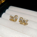 Light Luxury Copper Zircon Cute Pony Horse Stud Earrings For Women Fashion Animal Jewelry view 2