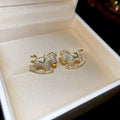 Light Luxury Copper Zircon Cute Pony Horse Stud Earrings For Women Fashion Animal Jewelry view 4