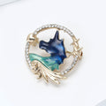 Alloy Rhinestone Enamel Unicorn Brooch Pin For Fashion Accessories view 2