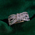 Fashion Micro Pave Bow Ring For Women, Elegant Wedding Valentine Adjustable Finger Jewelry view 3