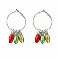 Elegant Christmas Tree Star Bell Bow Alloy Enamel Drop Hoop Dangle Party Gift Women's Fashion Earrings view 4