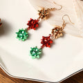Elegant Christmas Tree Star Bell Bow Alloy Enamel Drop Hoop Dangle Party Gift Women's Fashion Earrings view 3