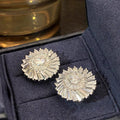 Delicate Snowflake Flower Stud Earrings For Women, Light Luxury Commuter Fashion Jewelry view 3