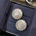 Delicate Snowflake Flower Stud Earrings For Women, Light Luxury Commuter Fashion Jewelry view 2