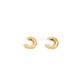Luxury Brushed Frosted Alloy C Shape Hoop Stud Earrings For Women Minimalist Statement Fashion Earrings view 5