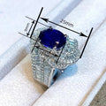 European Style Sparkling Geometric Micro Pave Single Ring For Women Noble Jewelry view 4