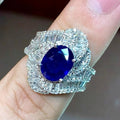 European Style Sparkling Geometric Micro Pave Single Ring For Women Noble Jewelry view 1