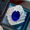 European Style Sparkling Geometric Micro Pave Single Ring For Women Noble Jewelry view 2