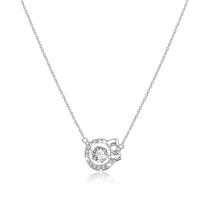 Japanese Korean Cute Bow Necklace Sweet Ladylike Women's Jewelry For Cross Border