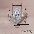 New Marquise Proposal Ring For Women Futuristic Niche Design Light Luxury Jewelry view 4