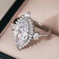 New Marquise Proposal Ring For Women Futuristic Niche Design Light Luxury Jewelry view 3