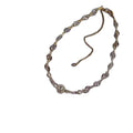 Sparkling Zircon Artificial Crystal Beaded Geometric Round Necklace French Light Luxury Choker view 5