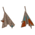 Cute Cartoon Alloy Enamel Mini Hexagram Star Airplane Stud Earrings For Women view 5