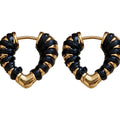 18K Gold Plated Copper Heart Twist Stud Earrings For Women, Minimalist European Style view 5