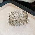 European American Metal Hollow Butterfly Clasp Open Bangle For Women view 3