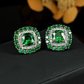 Square Geometric Stud Earrings For Women Gentle Style Light Luxury Jewelry view 1
