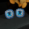 Square Geometric Stud Earrings For Women Gentle Style Light Luxury Jewelry view 2