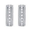 Light Luxury Hoop Stud Earrings For Women Elegant Metal Micro Pave Daily Commute Jewelry view 5