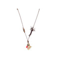 Vacation Style Cat And Dog Wood Bead Ceramic Beaded Wax Cord Sweater Necklace view 5