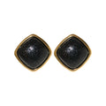 Modern Minimalist Alloy Leather Diamond Geometric Drop Earrings With Silver Needle Style view 5