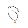 French Court Style Freshwater Pearl Beaded Geometric Sun Pendant Necklace For Women view 5