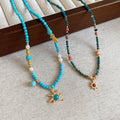 French Court Style Freshwater Pearl Beaded Geometric Sun Pendant Necklace For Women view 2
